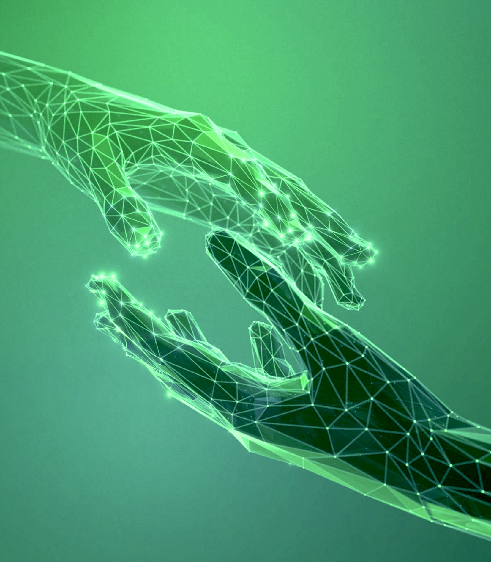 AI hands together
